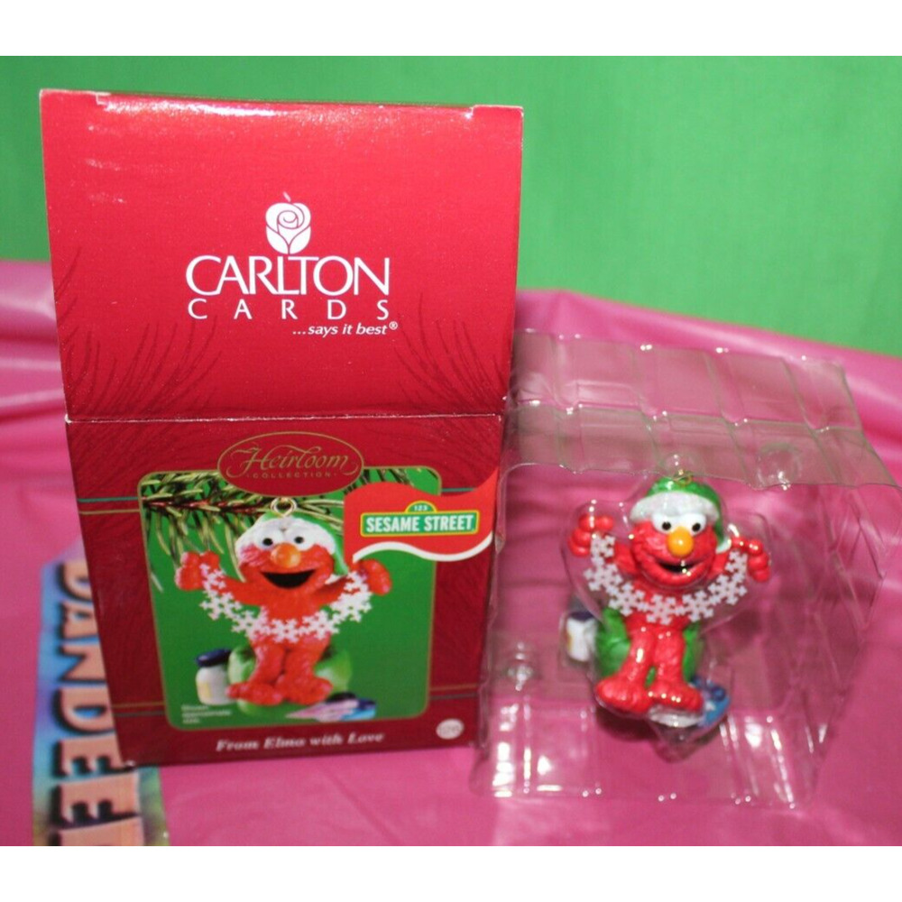 Carlton Cards From Elmo With Love Sesame Street Holiday Ornament 2002 126